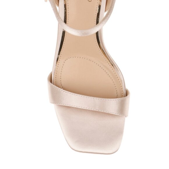 Badgley Mischka Champagne Block Heels - Picture 5 of 6